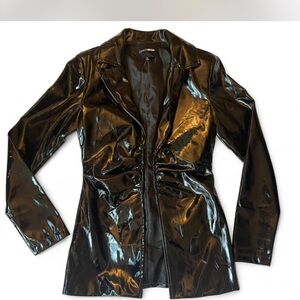 Fashion Nova Glossy Black Blazer